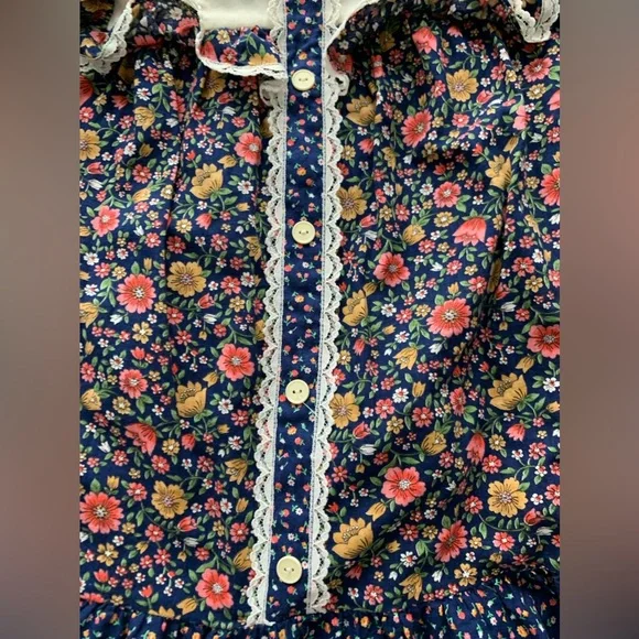 VINTAGE 80s ruffle dress size 6 - Picture 6 of 9